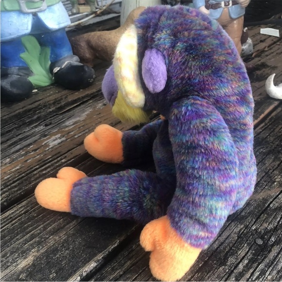 Ty Beanie Buddies Bananas Orangutan 14" Purple Plush Stuffed Animal Vintage 2000 - Picture 5 of 8